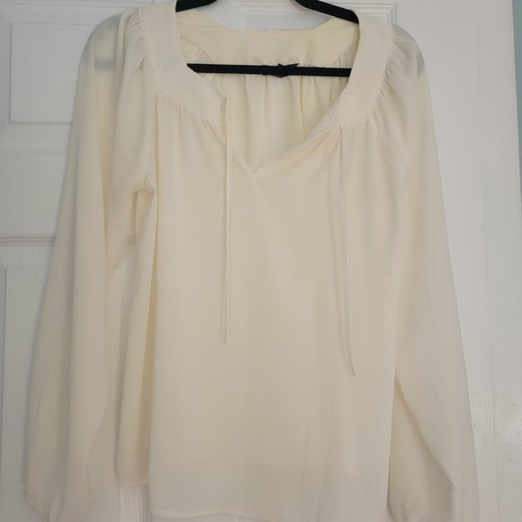 Express White/Cream Blouse - Picture 2 of 2